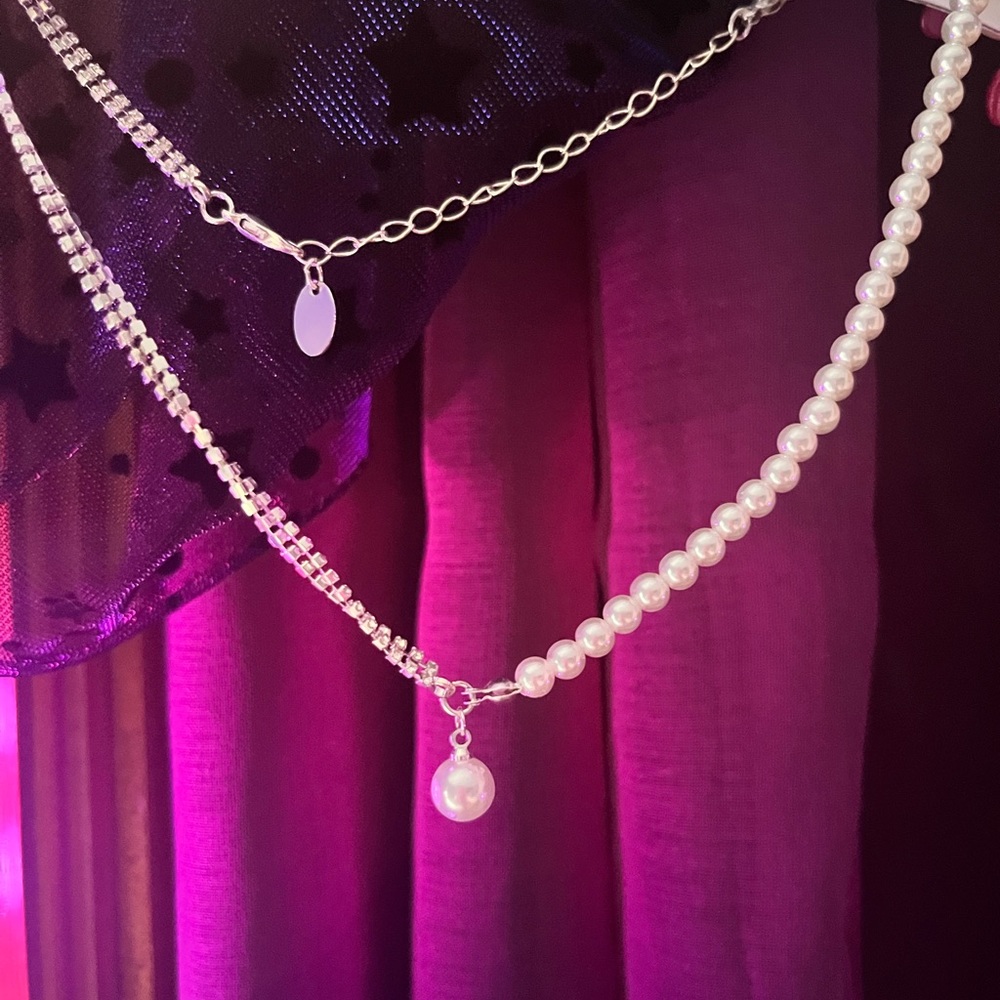 Silver Pearl Necklace